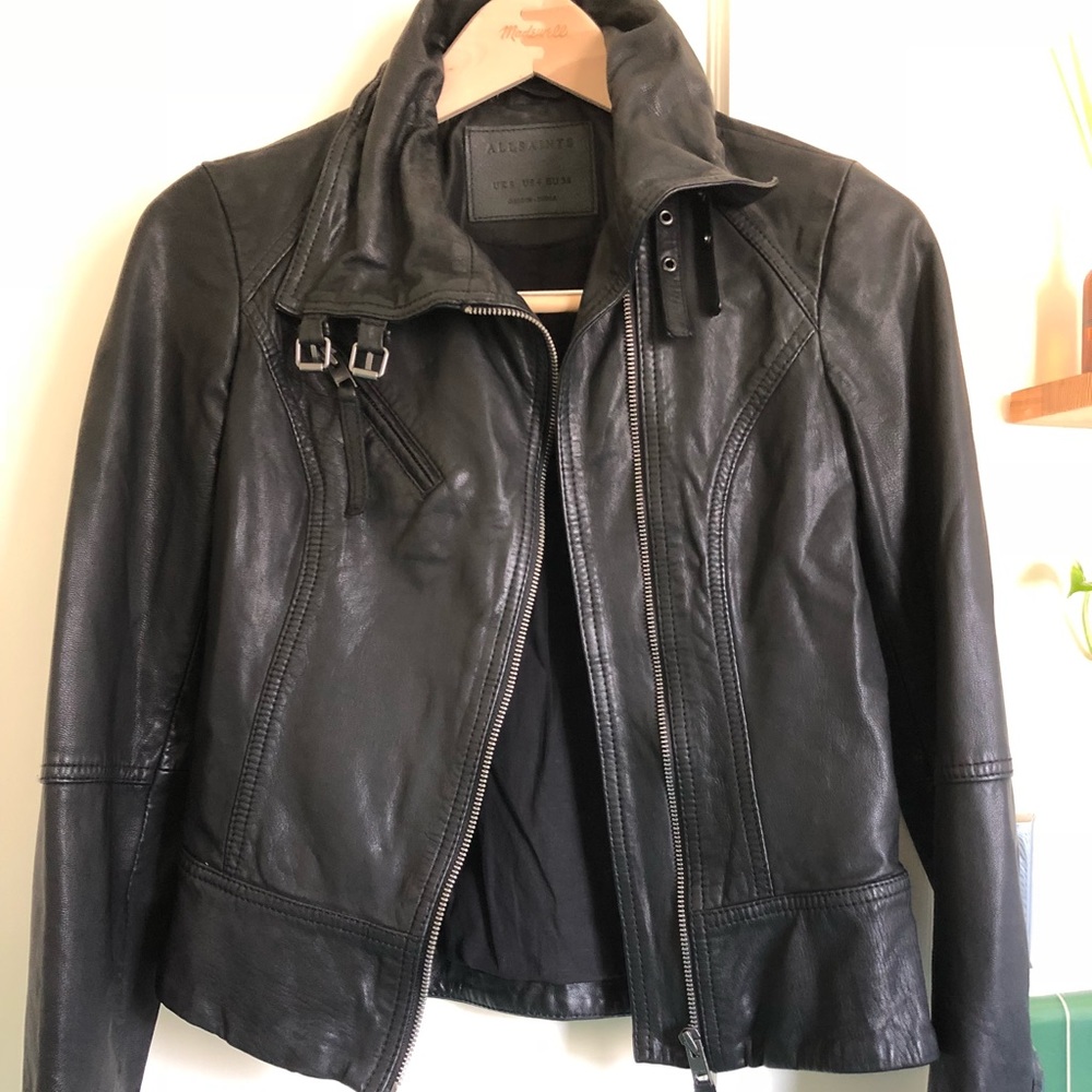 All Saints “Belvedere” women’s leather jacket
